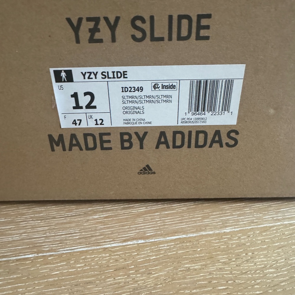 Yeezy Dark Gray Slide Sandals - Picture 2 of 4